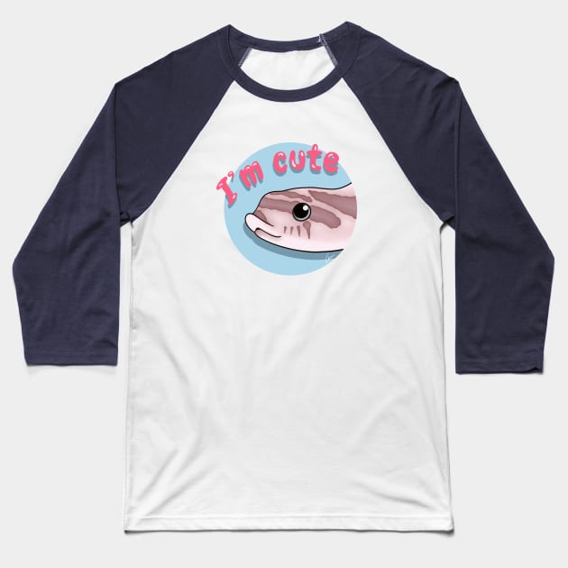 Cute Lavender Western Hognose Snake Baseball T-Shirt by anacecilia